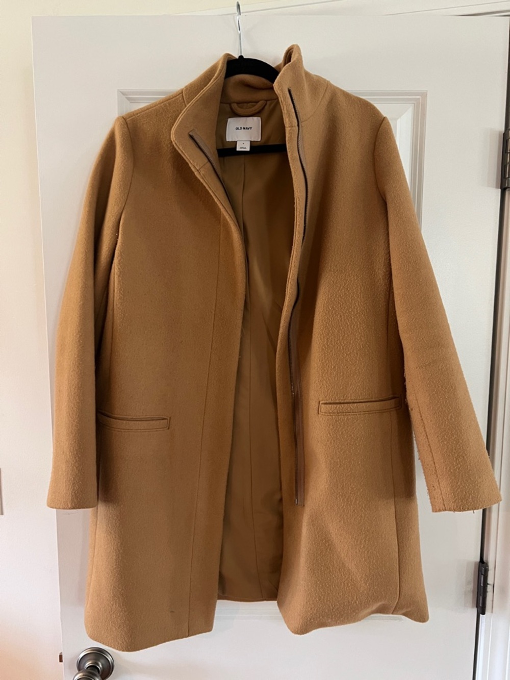 Old Navy Camel Trench-Style Wool-Blend Coat